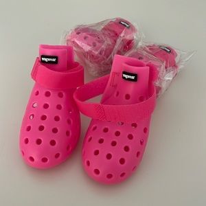 Wagwear pink dog shoe boots large